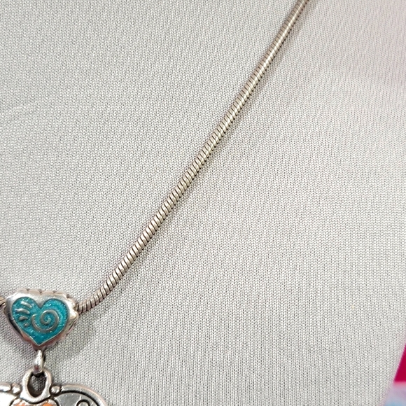 RARE RETIRED BRIGHTON FLOURISHED HEARTS NECKLACE NWOT - Picture 3 of 6